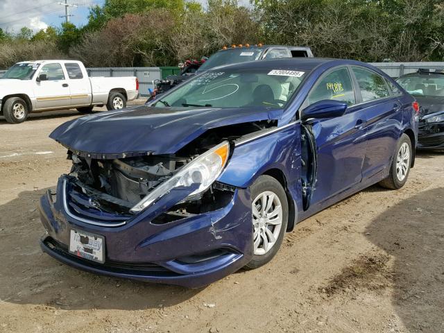 5NPEB4AC2BH160676 - 2011 HYUNDAI SONATA GLS BLUE photo 2