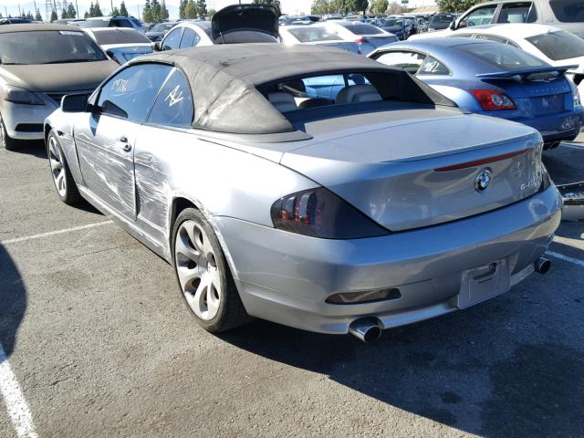 WBAEK73474B321290 - 2004 BMW 645 CI AUT GRAY photo 3