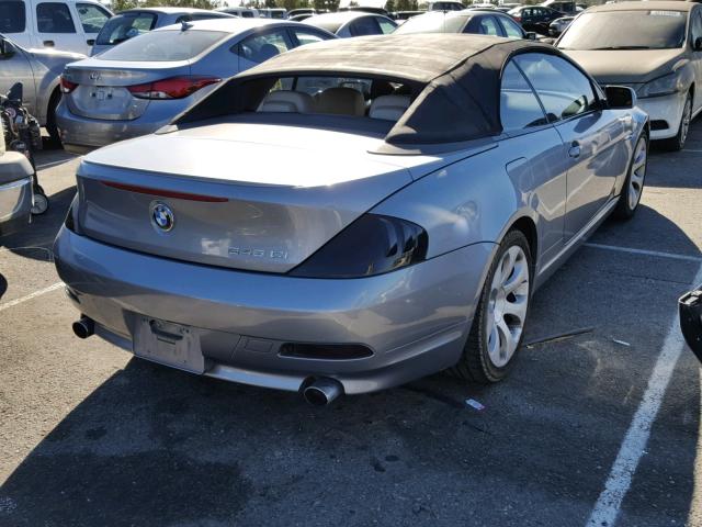 WBAEK73474B321290 - 2004 BMW 645 CI AUT GRAY photo 4