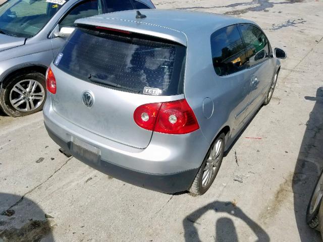 WVWFV71K17W118456 - 2007 VOLKSWAGEN NEW GTI FA SILVER photo 4