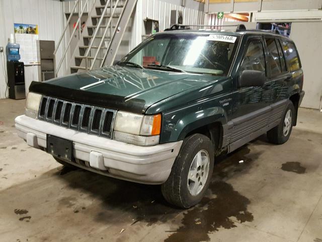 1J4GZ58Y0RC142351 - 1994 JEEP GRAND CHER GREEN photo 2