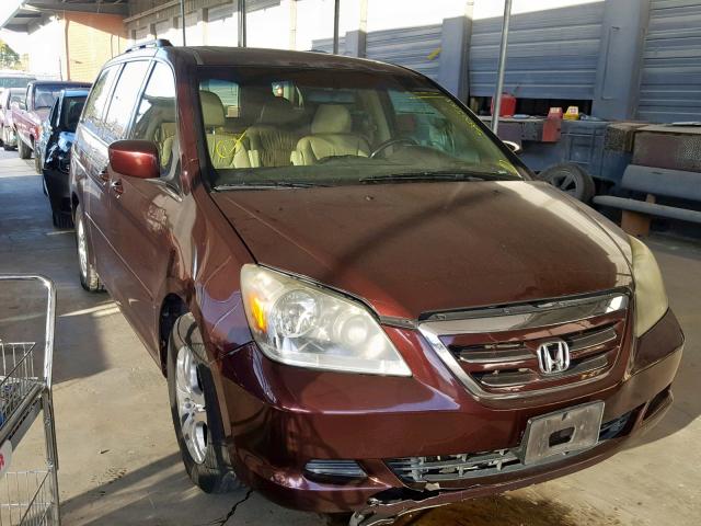 5FNRL38697B450816 - 2007 HONDA ODYSSEY EX BURGUNDY photo 1