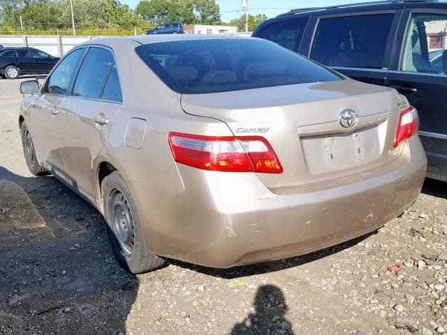 4T4BE46KX9R055296 - 2009 TOYOTA CAMRY BASE GOLD photo 3