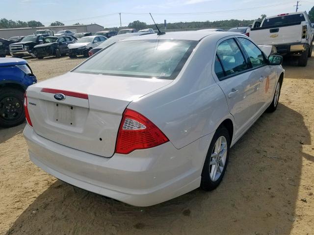 3FAHP0GA7CR340821 - 2012 FORD FUSION S WHITE photo 4