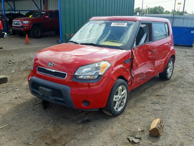 KNDJT2A2XB7254803 - 2011 KIA SOUL RED photo 2