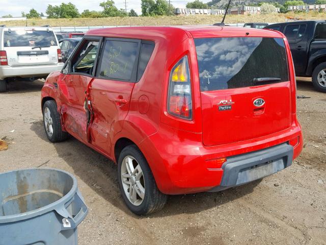 KNDJT2A2XB7254803 - 2011 KIA SOUL RED photo 3