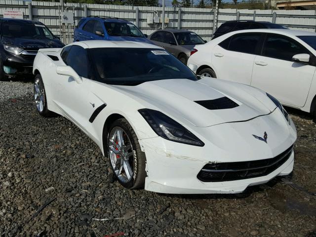 1G1YK2D71E5124443 - 2014 CHEVROLET CORVETTE S WHITE photo 1