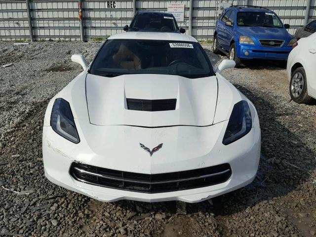 1G1YK2D71E5124443 - 2014 CHEVROLET CORVETTE S WHITE photo 9