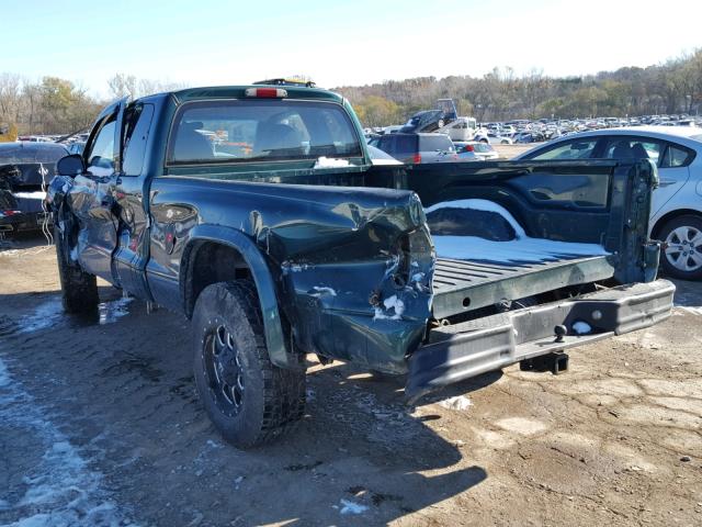 1B7GG22Y2XS256275 - 1999 DODGE DAKOTA GREEN photo 3