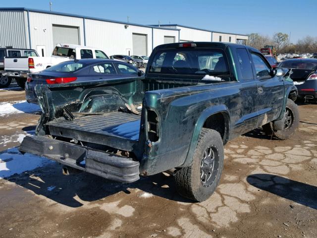 1B7GG22Y2XS256275 - 1999 DODGE DAKOTA GREEN photo 4