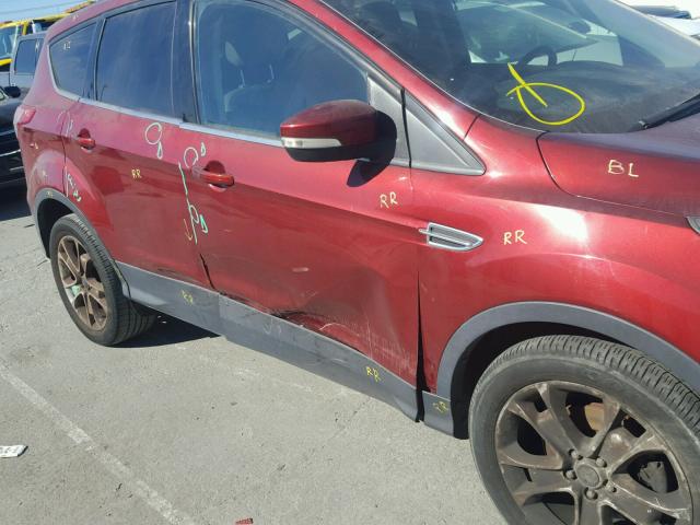 1FMCU0JX4EUB49651 - 2014 FORD ESCAPE TIT RED photo 9