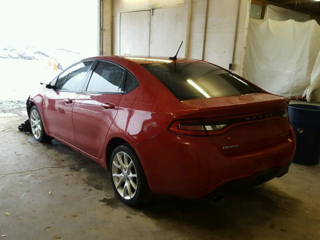 1C3CDFBH3DD648930 - 2013 DODGE DART SXT RED photo 3