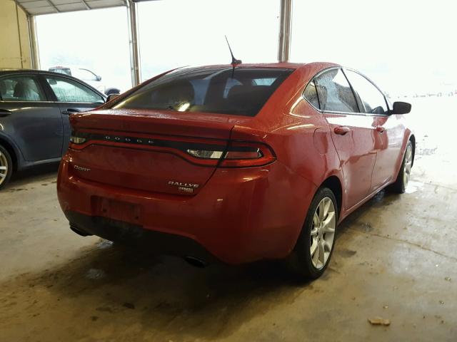 1C3CDFBH3DD648930 - 2013 DODGE DART SXT RED photo 4