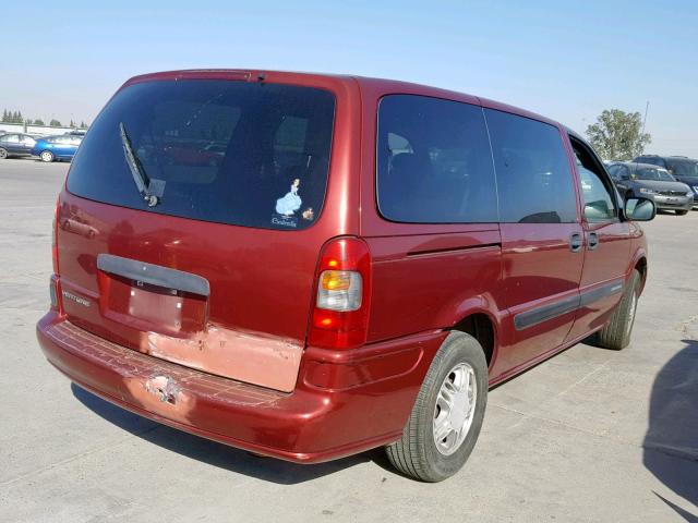 1GNDX03E13D297918 - 2003 CHEVROLET VENTURE BURGUNDY photo 4