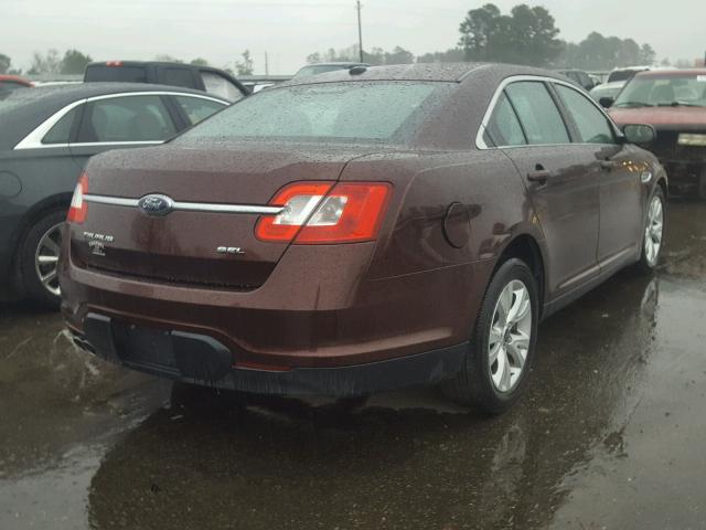 1FAHP2EW9AG138593 - 2010 FORD TAURUS SEL MAROON photo 4