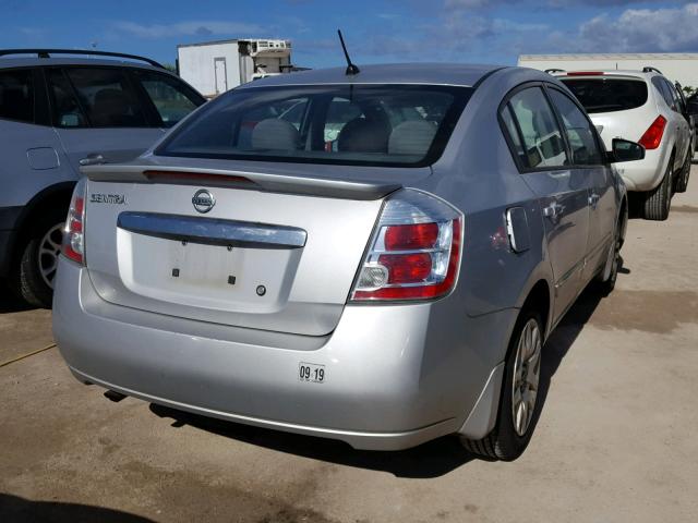 3N1AB6AP9BL648684 - 2011 NISSAN SENTRA 2.0 SILVER photo 4