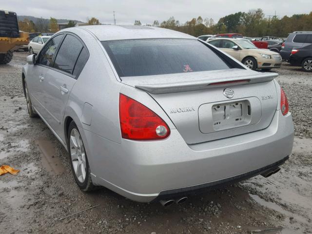 1N4BA41E88C827185 - 2008 NISSAN MAXIMA SE SILVER photo 3