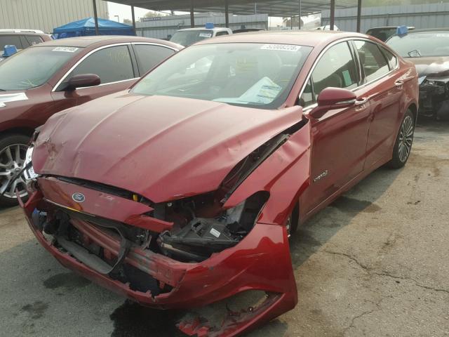 3FA6P0RU0HR370894 - 2017 FORD FUSION TIT RED photo 2