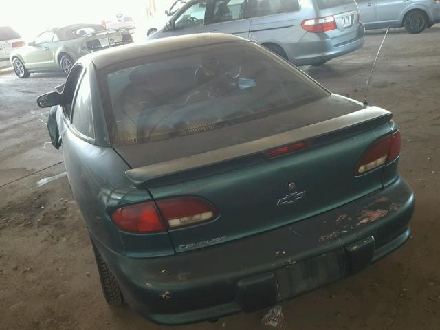 1G1JC1243X7187861 - 1999 CHEVROLET CAVALIER B GREEN photo 3