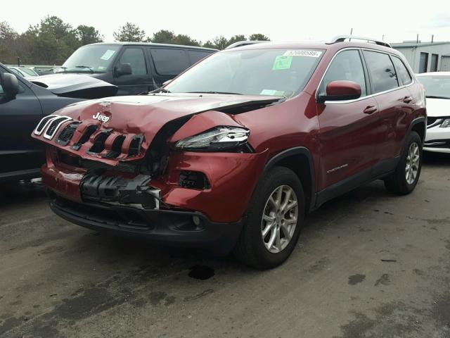 1C4PJMCS9HW575500 - 2017 JEEP CHEROKEE L RED photo 2