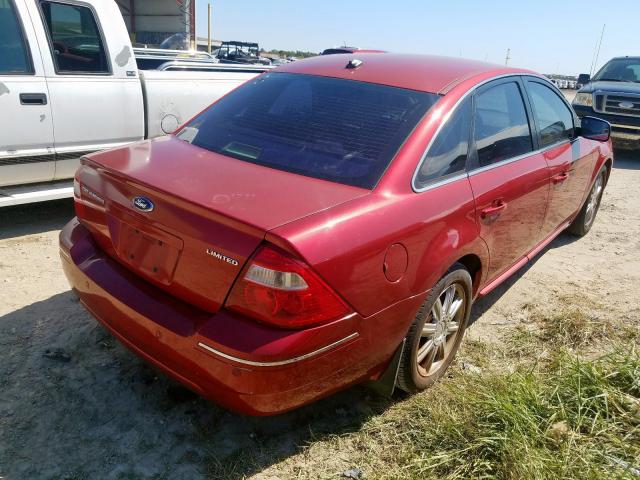 1FAHP25177G159178 - 2007 FORD FIVE HUNDR RED photo 4