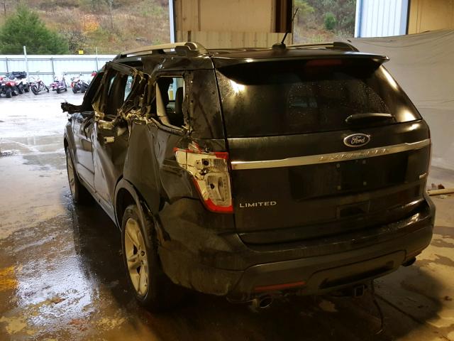 1FM5K8F83FGA05104 - 2015 FORD EXPLORER L BLACK photo 3