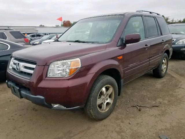 5FNYF18348B026992 - 2008 HONDA PILOT SE BURGUNDY photo 2