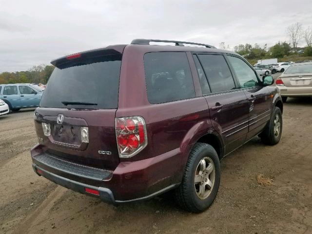 5FNYF18348B026992 - 2008 HONDA PILOT SE BURGUNDY photo 4