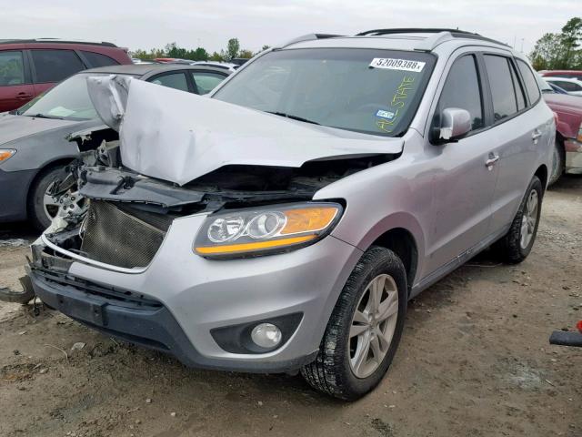 5NMSK3ABXAH393091 - 2010 HYUNDAI SANTA FE L SILVER photo 2