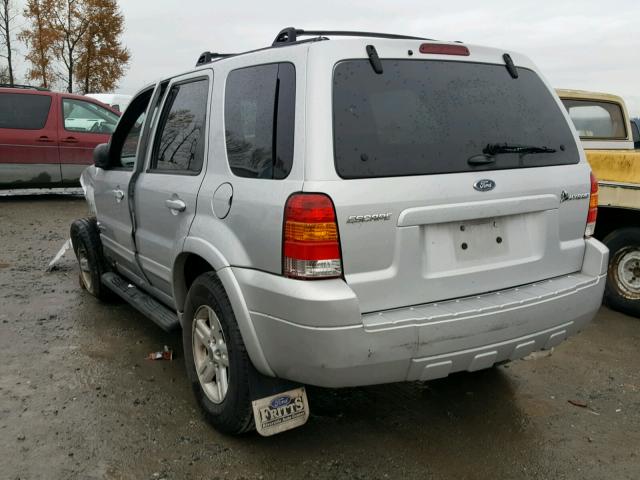 1FMCU95H16KC87622 - 2006 FORD ESCAPE HEV SILVER photo 3