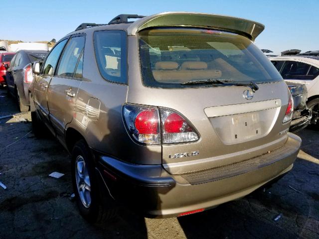 JTJHF10U920263890 - 2002 LEXUS RX 300 GOLD photo 3