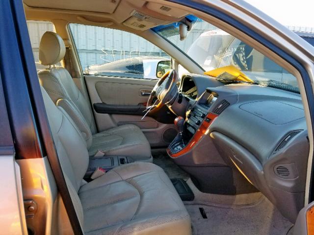 JTJHF10U920263890 - 2002 LEXUS RX 300 GOLD photo 5