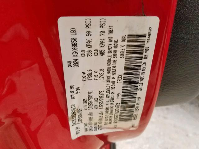 3D7KR26D75G734728 - 2005 DODGE RAM 2500 S Qırmızı foto 10