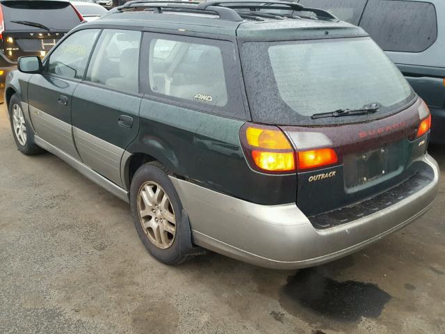 4S3BH675017667035 - 2001 SUBARU LEGACY OUT GREEN photo 3