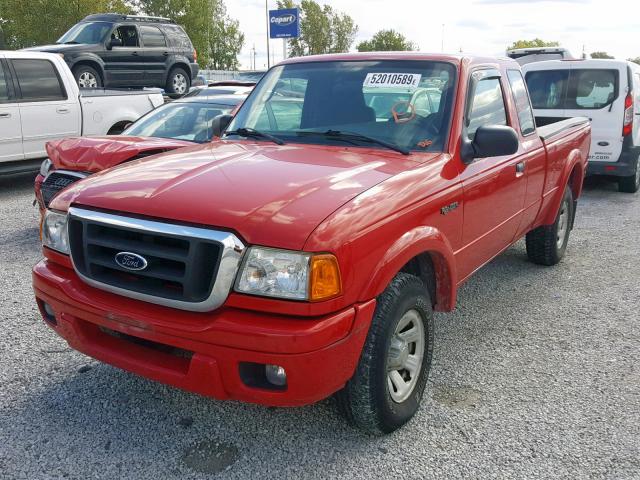 1FTYR14U34PA65580 - 2004 FORD RANGER SUP RED photo 2