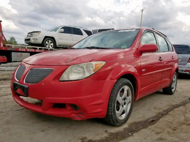 5Y2SL63895Z448339 - 2005 PONTIAC VIBE RED photo 2