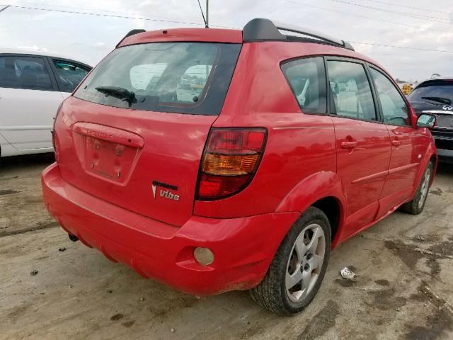 5Y2SL63895Z448339 - 2005 PONTIAC VIBE RED photo 4