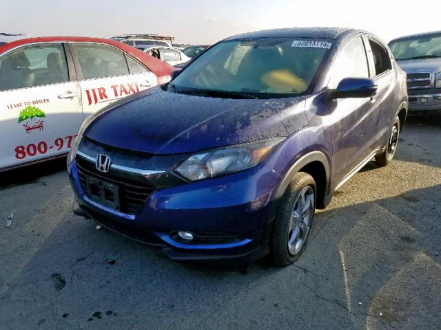 3CZRU5H57HM701338 - 2017 HONDA HR-V EX BLUE photo 2