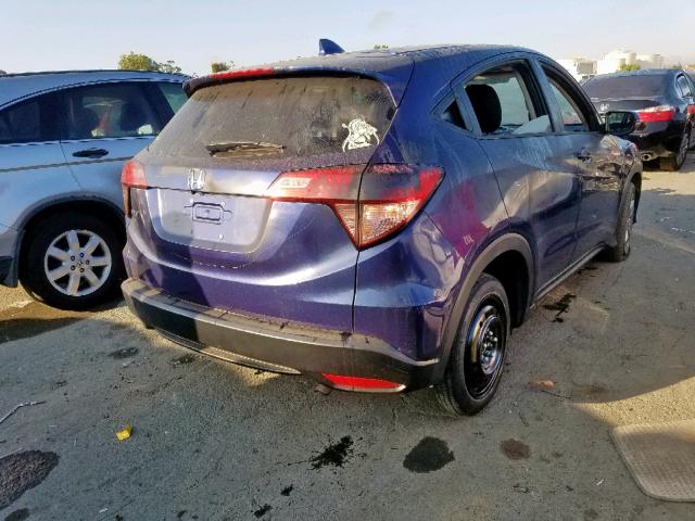 3CZRU5H57HM701338 - 2017 HONDA HR-V EX BLUE photo 4