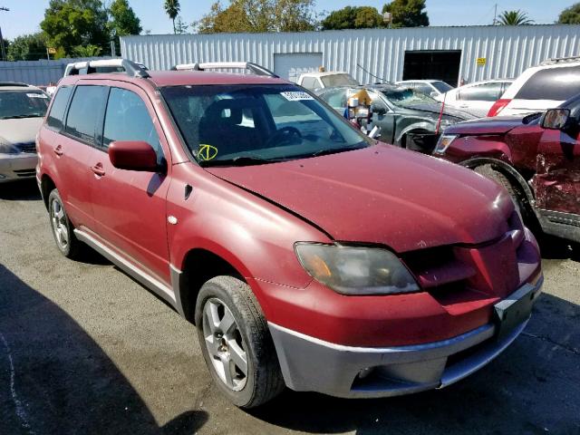 JA4LZ41GX3U087435 - 2003 MITSUBISHI OUTLANDER MAROON photo 1