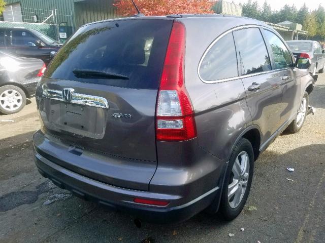 5J6RE4H78BL073405 - 2011 HONDA CR-V EXL SILVER photo 4