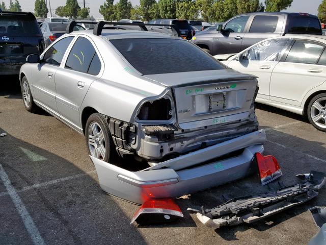 YV1RS592382673068 - 2008 VOLVO S60 2.5T SILVER photo 3