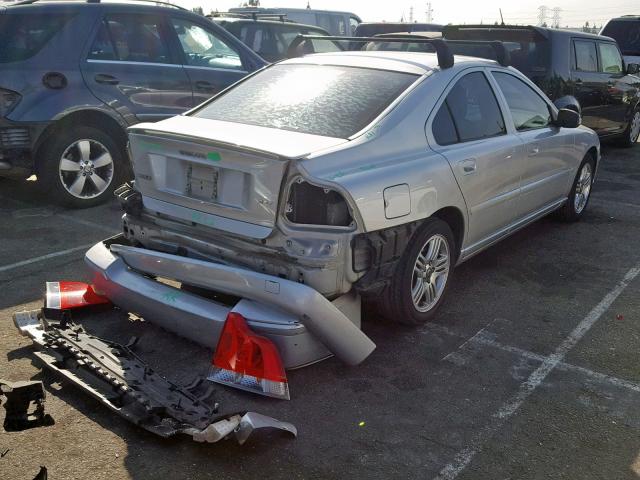 YV1RS592382673068 - 2008 VOLVO S60 2.5T SILVER photo 4