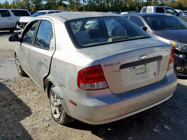 KL1TD52665B486087 - 2005 CHEVROLET AVEO BASE Gümüş foto 3