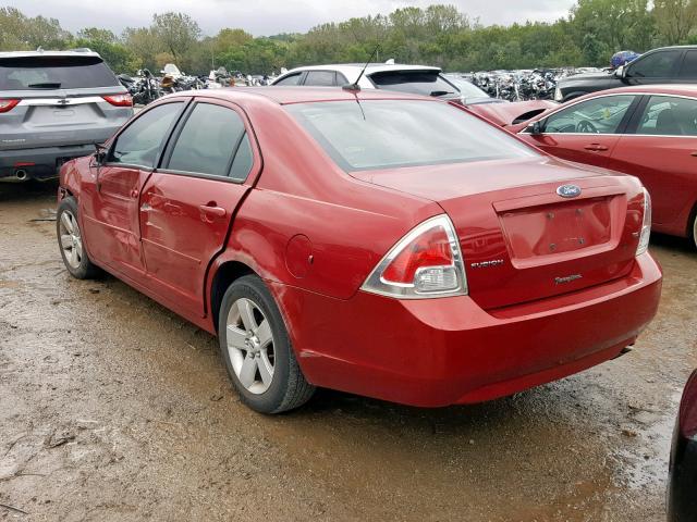 3FAHP07Z97R260268 - 2007 FORD FUSION SE RED photo 3