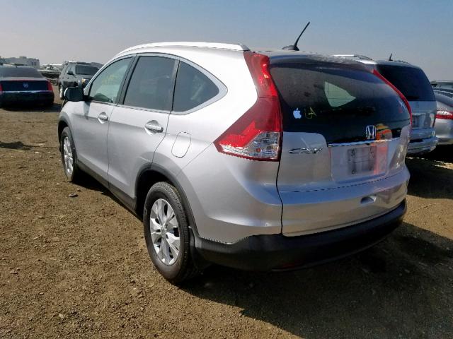 2HKRM3H74EH533512 - 2014 HONDA CR-V EXL SILVER photo 3