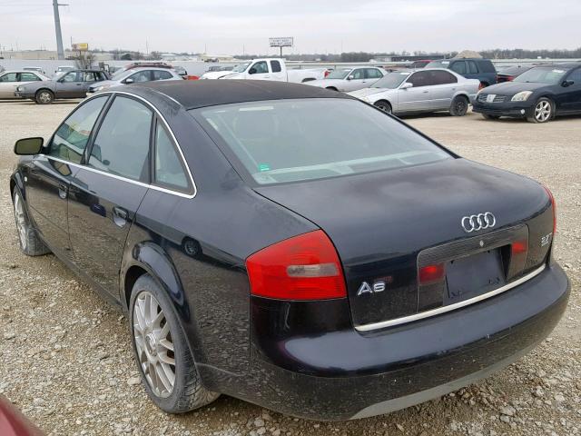 WAUED64B71N143263 - 2001 AUDI A6 2.7T QU BLACK photo 3