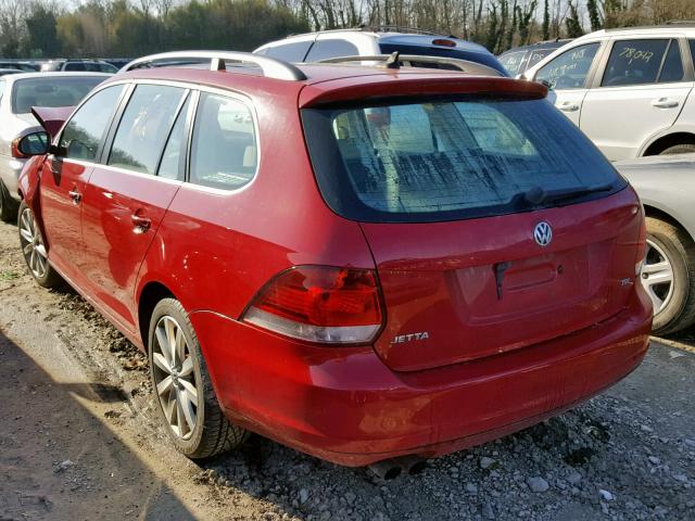 3VWPL7AJ1BM610282 - 2011 VOLKSWAGEN JETTA TDI RED photo 3