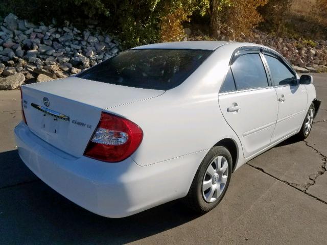 4T1BE32K13U134048 - 2003 TOYOTA CAMRY LE WHITE photo 4
