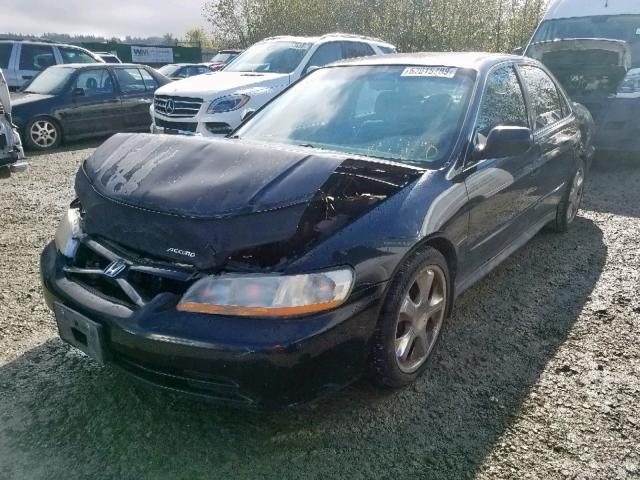 1HGCG56431A095408 - 2001 HONDA ACCORD LX BLACK photo 2